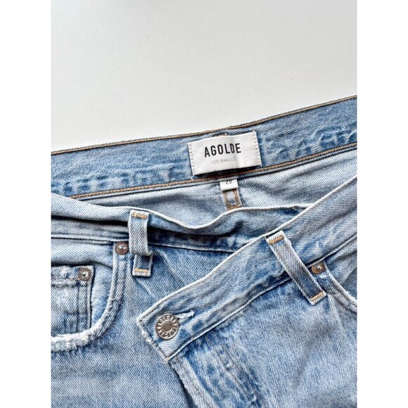 AGOLDE Criss Cross Suburbia High Rise Upsized Loose Boyfriend Jeans, Size 29 - Picture 11 of 14